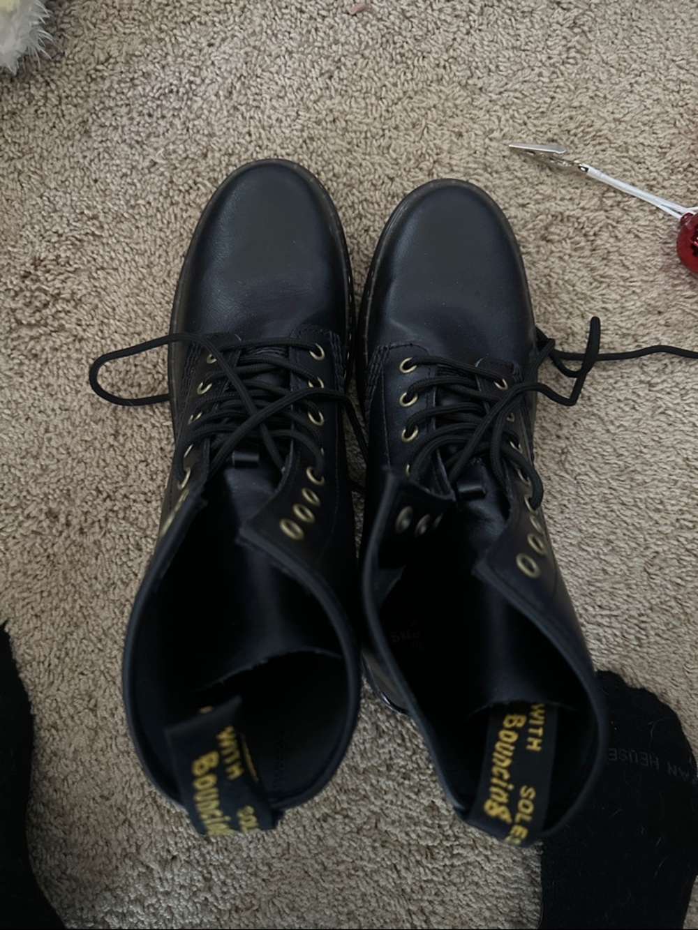 Dr. Martens Black Leather Lace-Up Ankle Boots